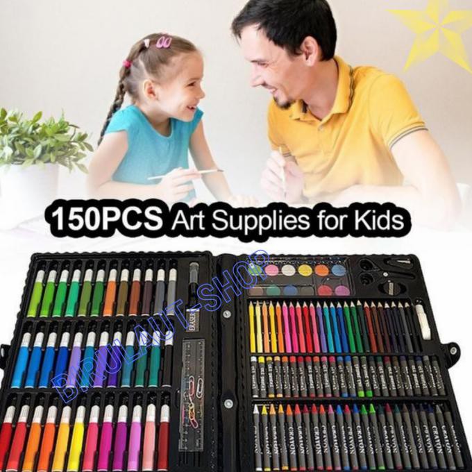 

(PERALATAN MENGGAMBAR) CRAYON PENSIL WARNA KRAYON SPIDOL WARNA ALAT GAMBAR ANAK 150PC GI49 SALE