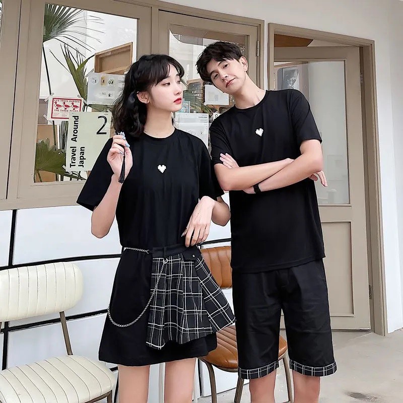 MYSTIQUE.ID-BAJU KAOS COUPLE LOVE T-SHIRT LUCU DAN AESTHETIC