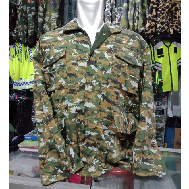 Jaket Parka Loreng Kostrad Jaket Bolak Balik Loreng LINUD TNI