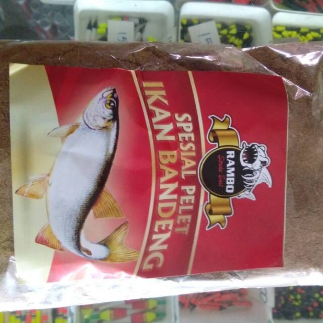 

Pelet ikan tombro, bandeng, mujaer