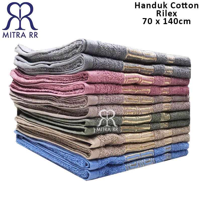 Handuk Mandi Dewasa Rilex 70 x 140 cm | Handuk Hotel Premium Cotton Halus Tebal Cepat Menyerap