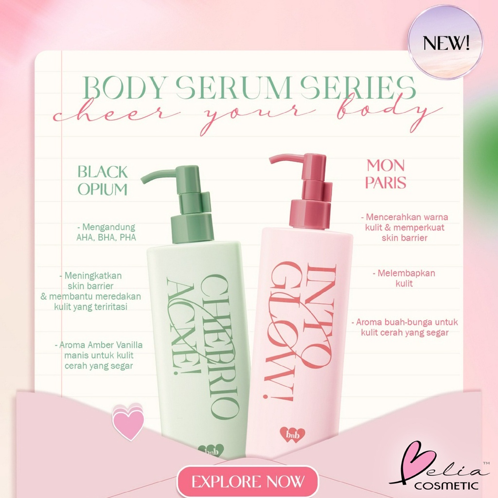 ❤ BELIA ❤ BNB Barenbliss Brightening &amp; Calming Body Wash 400 ml &amp; Body Serum 300 ml - Sabun Mandi Cair | BPOM