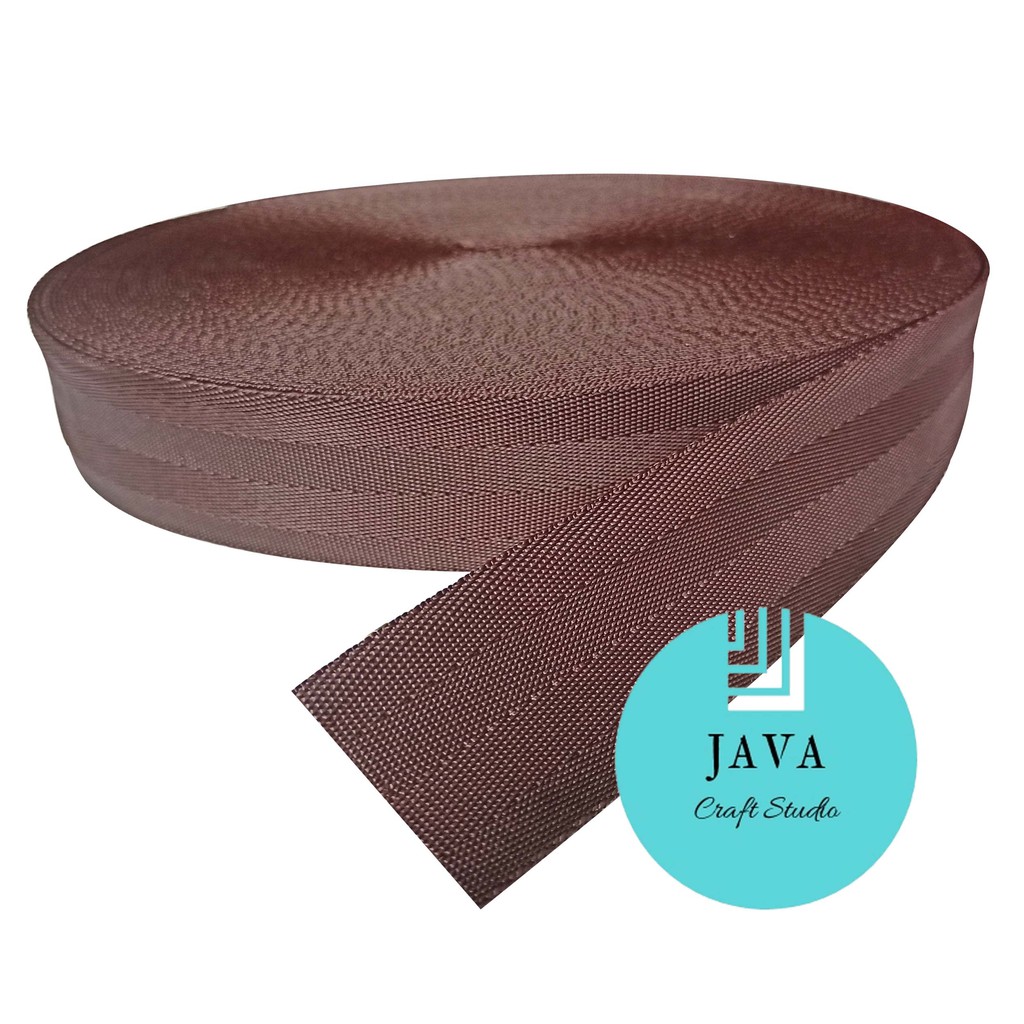 TALI WEBBING SEAT BELT SAFETY BELT 3.0 CM COKLAT KTB 30 CRM COKLAT