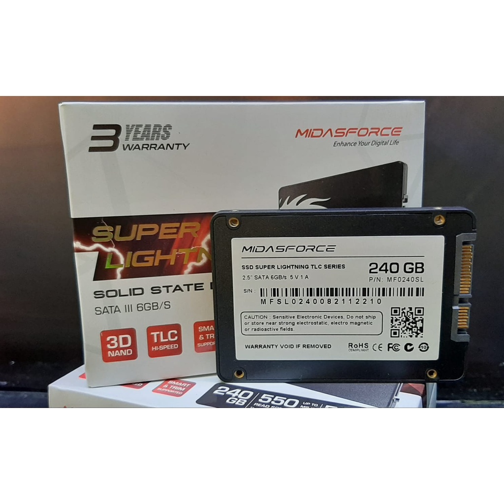 SSD MIDAS FORCE 240GB SATA III SUPER LIGHTNING NAMPOL GAN