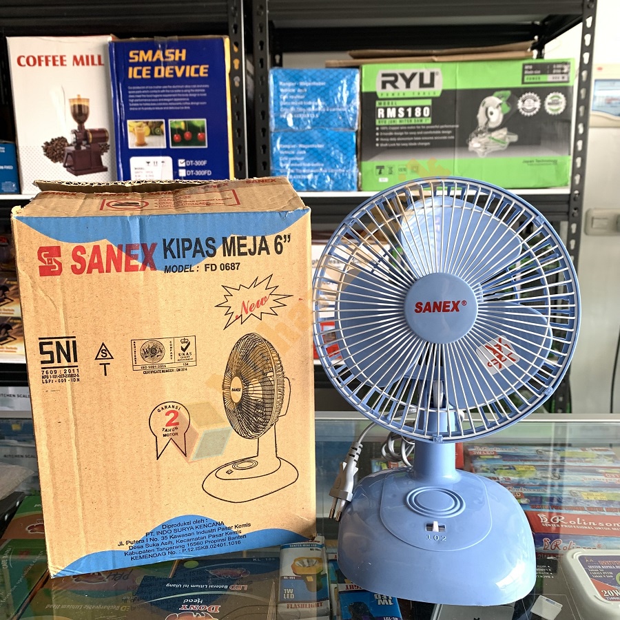 Kipas Angin Meja Sanex 6in 6 Inch Deskfan Desk Fan Kipas Duduk Sanex