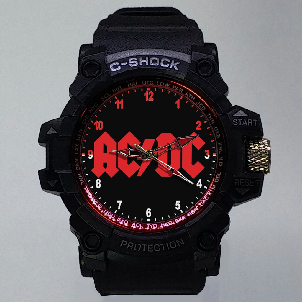 (ISTIMEWA BOSSQUE) JAM TANGAN ACDC LIST MERAH - EXCLUSIVE 20