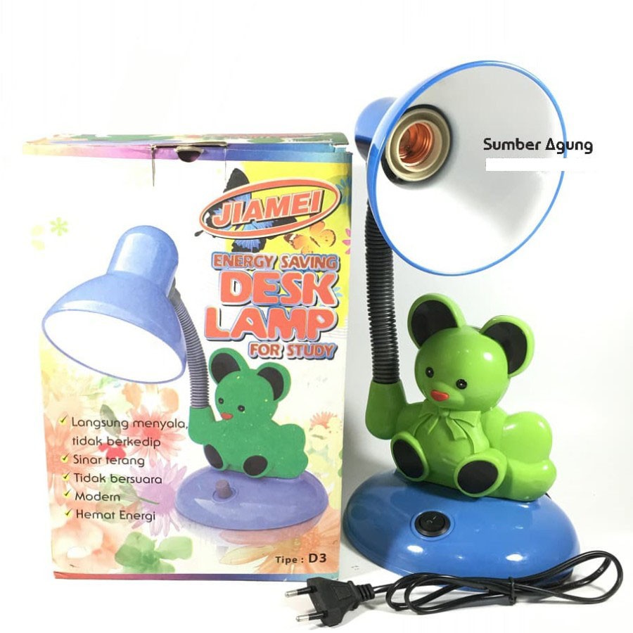 Lampu Belajar Boneka Lampu Meja Jiamei D3 Fleksibel Lampu Bisa Diganti