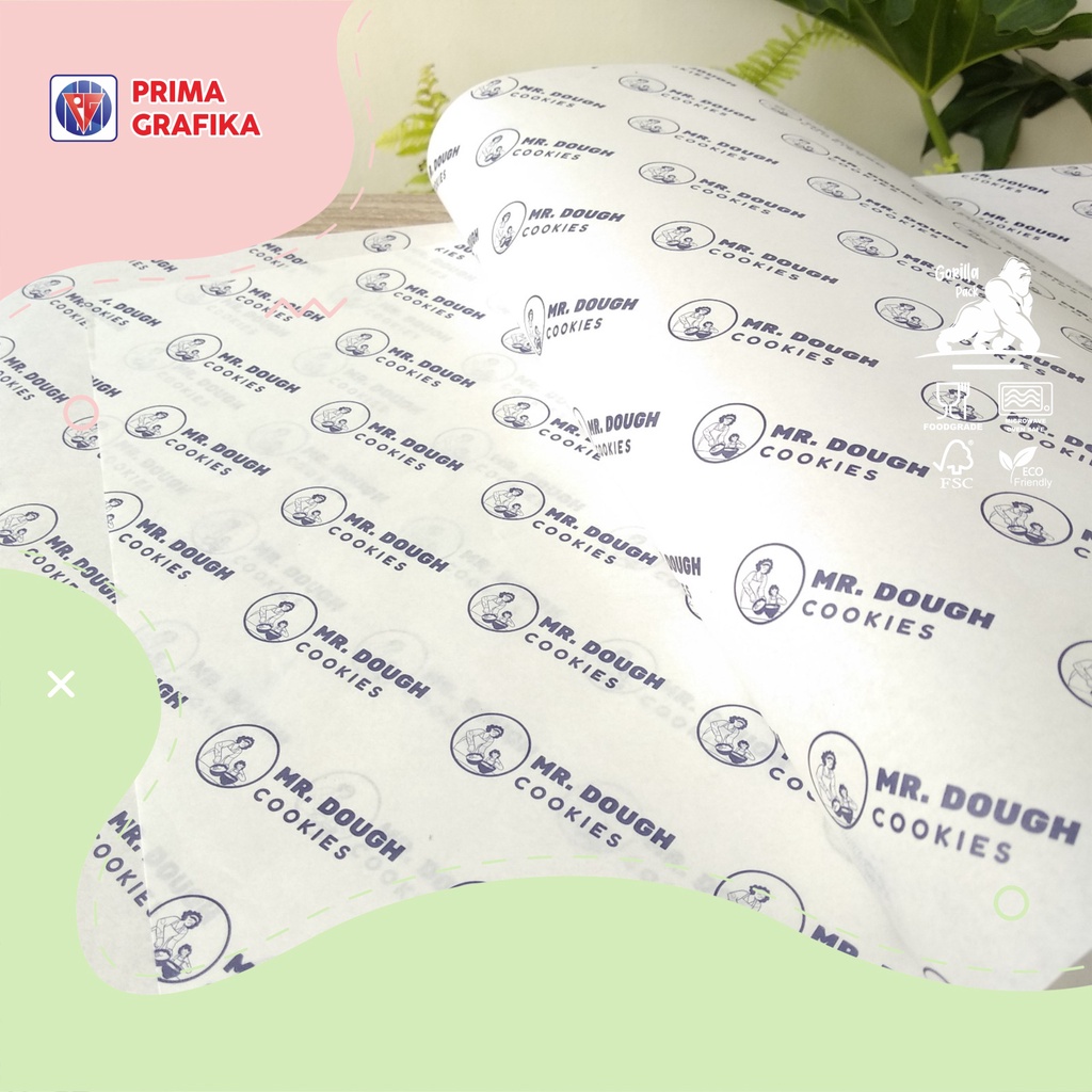 

CUSTOM Kertas Roti 25 x 30 cm Foodgrade - Wrappaper / Kertas Bungkus / Paperwrap