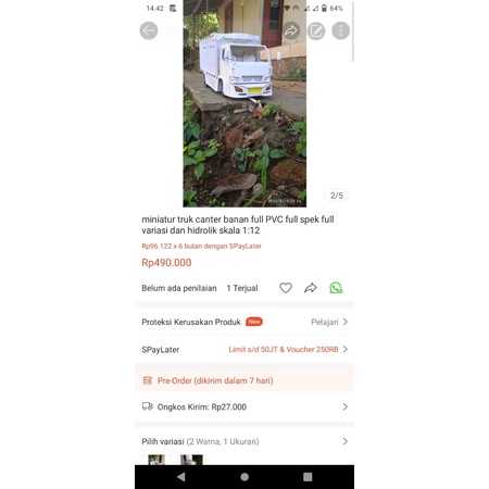 Miniatur Truck GIGA Bahan PVC Full Spek