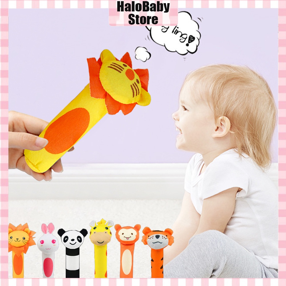 Halobaby Mainan Tangan Bayi Bunyi Baby Hand Rattle Toy Stick