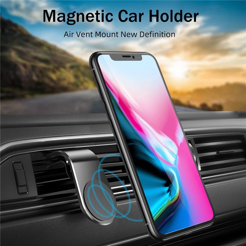 Suntaiho Klip Stand Mount Ac Mobil Magnetik Holder Handphone / Gps Untuk Iphone 11 / Samsung S10 / S9