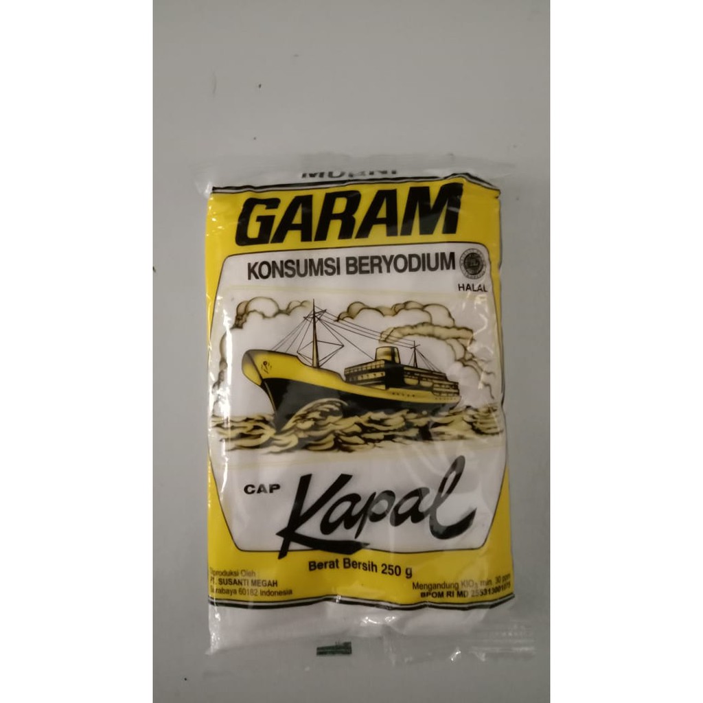 Garam Beryodium Cap Kapal 250 gram