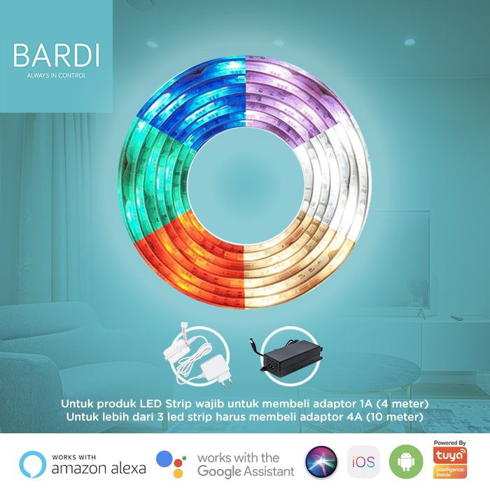 BARDI Lampu LED Strip RGBWW Wifi 2 Meter