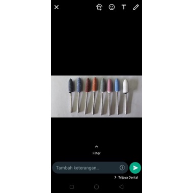 Matagerinda / mata bor stone untuk menghaluskan dan membentuk gigi palsu / gigi tiruan / resin teeth