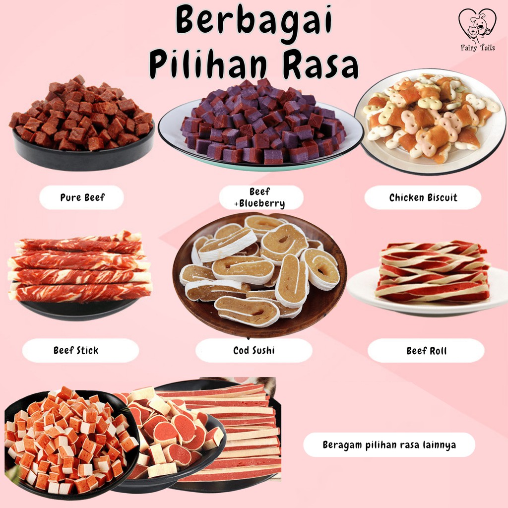 [ORIGINAL] Snack Anjing Treat Stick Cemilan Sehat Dari Daging Segar / Doggy Dog Snack Itadakimasu Dental Stick Chicken Beef Fish Strips | Makanan Anjing Fresh Meat Jerky