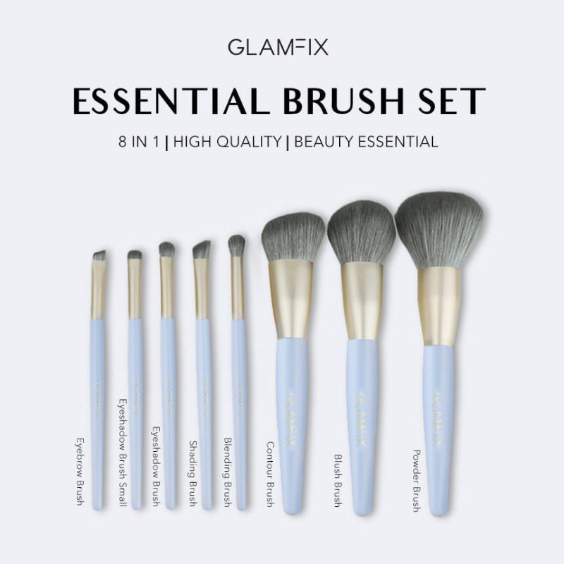 ❤ jselectiv ❤ GLAMFIX Essential Brush Set | Kuas Make Up Set isi 8 GLAMFIX by Y.O.U