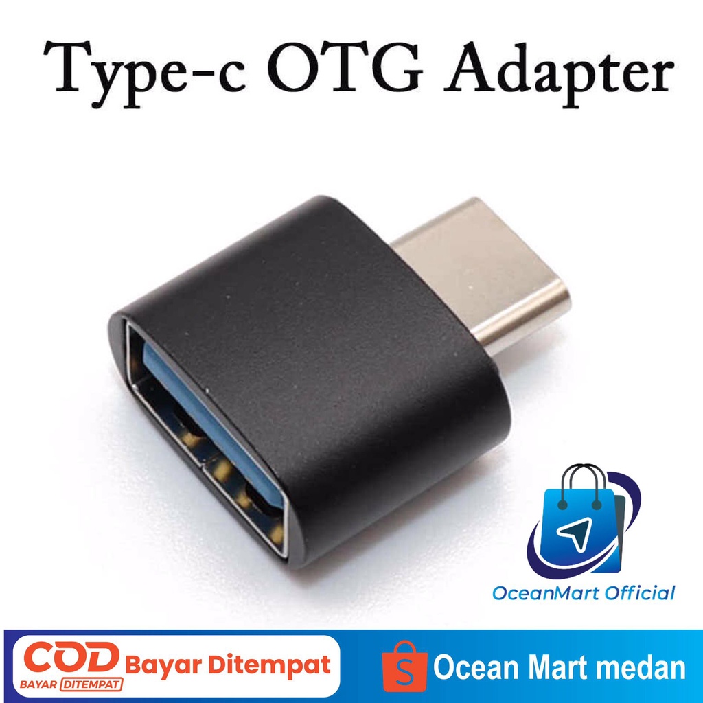 Adaptor OTG USB Micro / Type C High Speed Metal Chrome Non Kabel OCEANMART OCEAN MART Aksesoris Handphone HP Murah Grosir