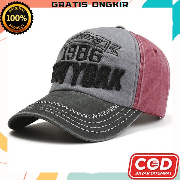 Topi Pria Fashionable Korea Remaja Kekinian Kerja Snapback Cod Baseball Dewasa Cowok Terbaru Besball