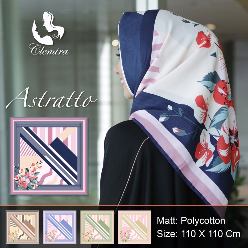 Hijab Segi Empat Motif Hitam Putih / JILBAB SEGIEMPAT SILK POLYCOTTON-3