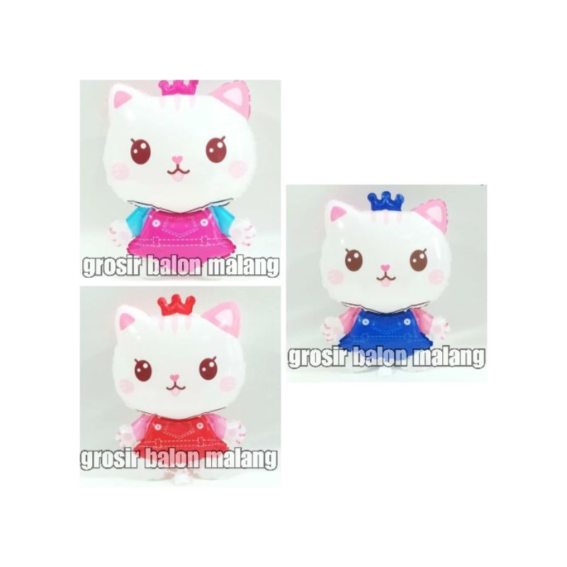 balon kucing angel cat mahkota baju lucu