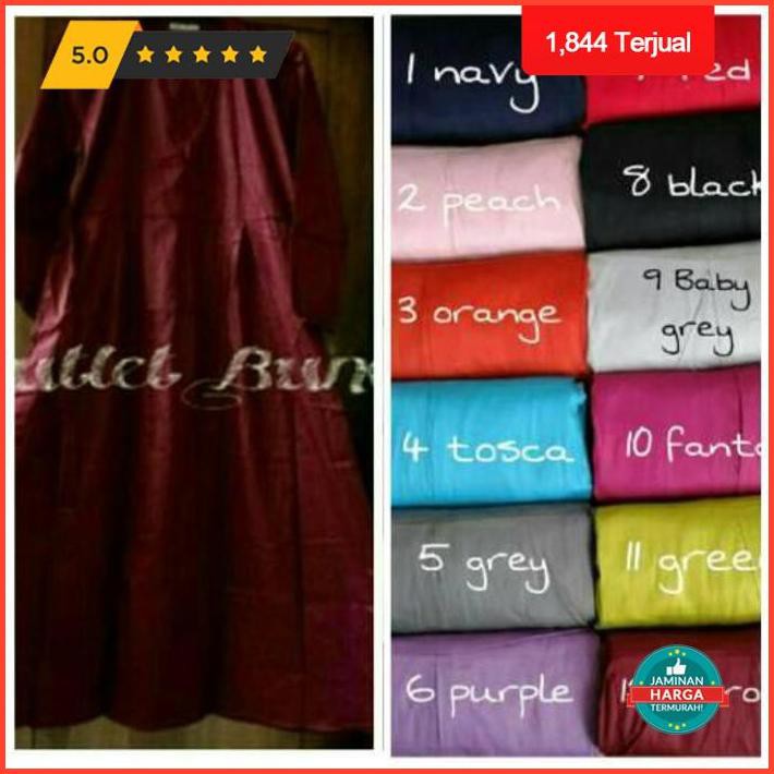 Gamis Katun Jepang Polos Premium