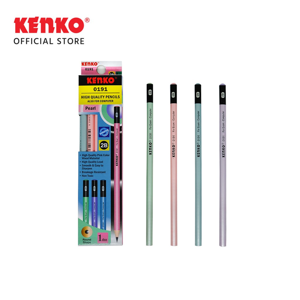 

Kenko Pencil 2B-0191 PEARL - 2 LUSIN