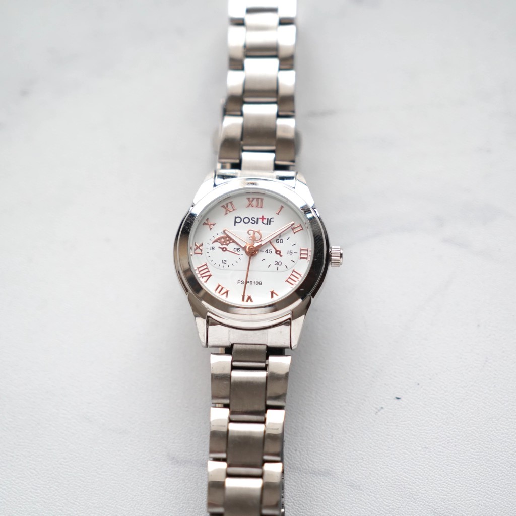 Jam Positif Classic Watch PS-P010B White Dial jamku.id + box exclusive garansi 1 tahun