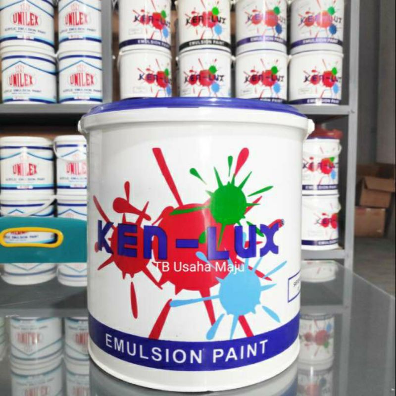 KENLUX Cat Tembok Dinding Indoor & Outdoor Rumah Pastel Hijau Abu Biru Kuning 5kg Grab Medan Only