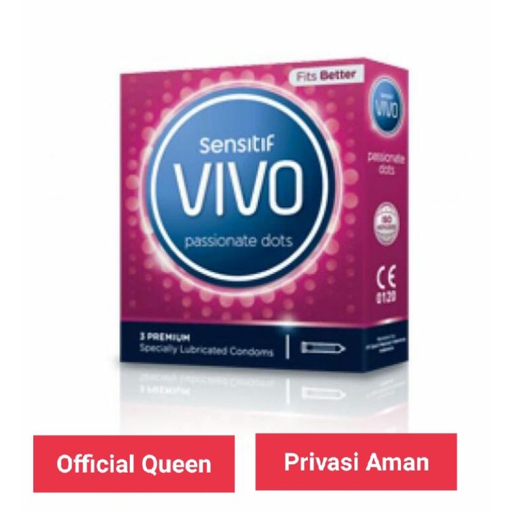 PRIVASI AMAN !! Kondom Sensitif Vivo Passionate Dots isi 3