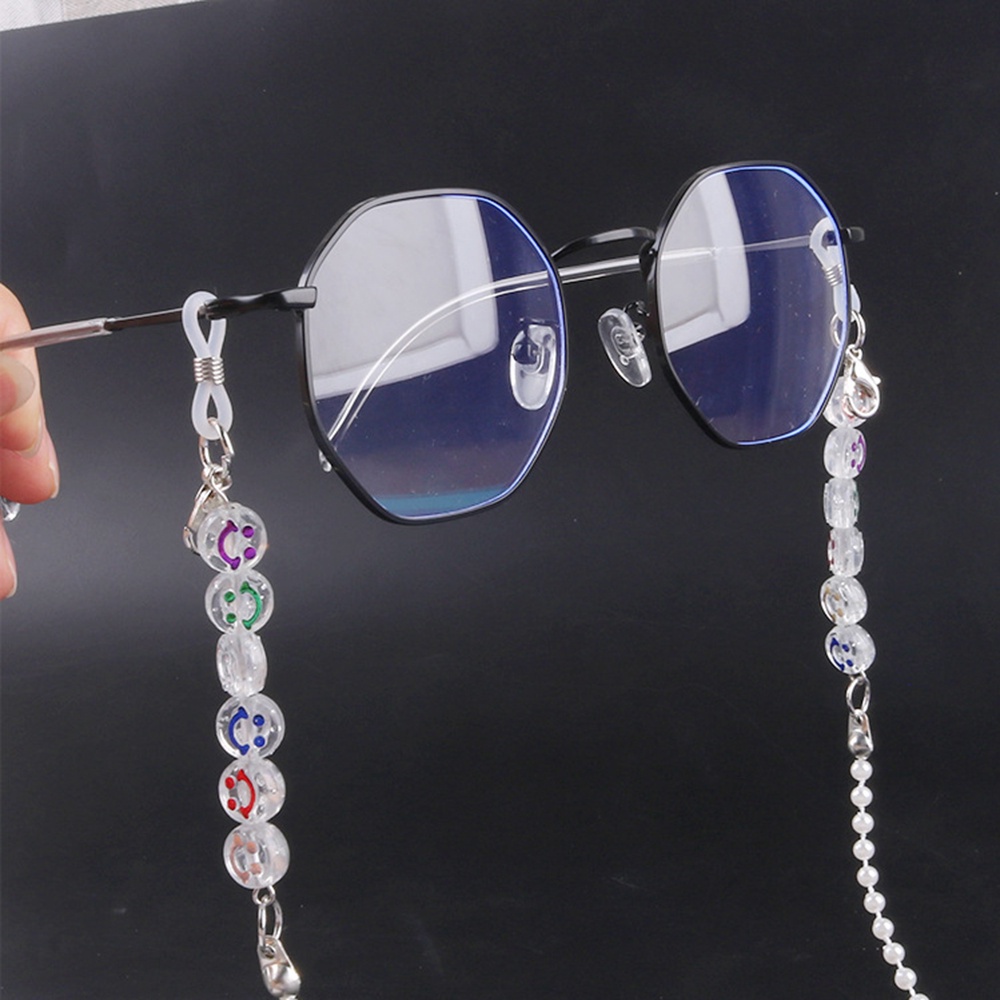 【COD Tangding】Anti-lost Smiley Round Beads Pearl Glasses Mask Chain Hanging Neck Rope Lanyard