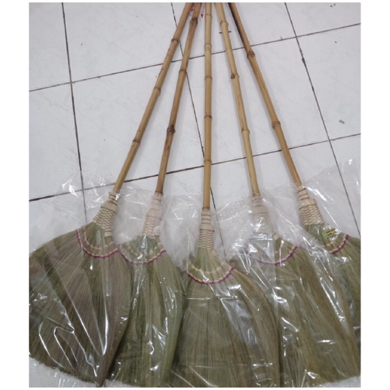 SAPU LANTAI JERAMI IJUK GAGANG BAMBU CUING ASLI PANJNG 62 CM