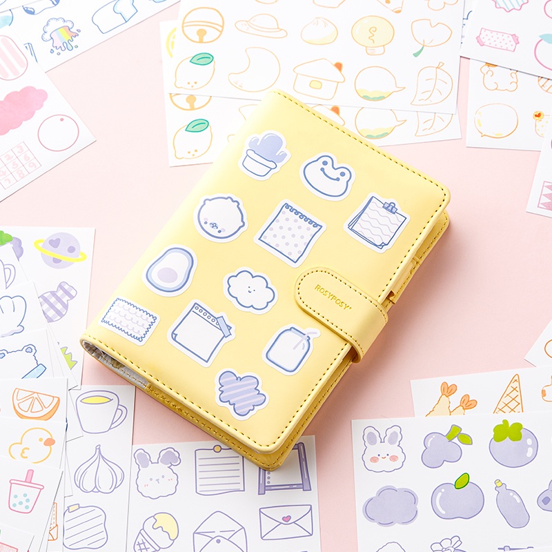 8 Lembar Stiker Motif Kartun Untuk Dekorasi DIY