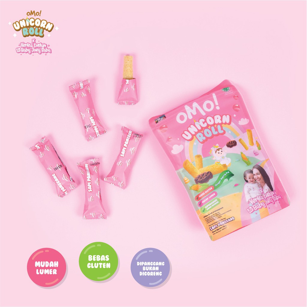 OMO! Healthy Snack Unicorn Roll / Snack Sehat Cemilan Anak Bayi