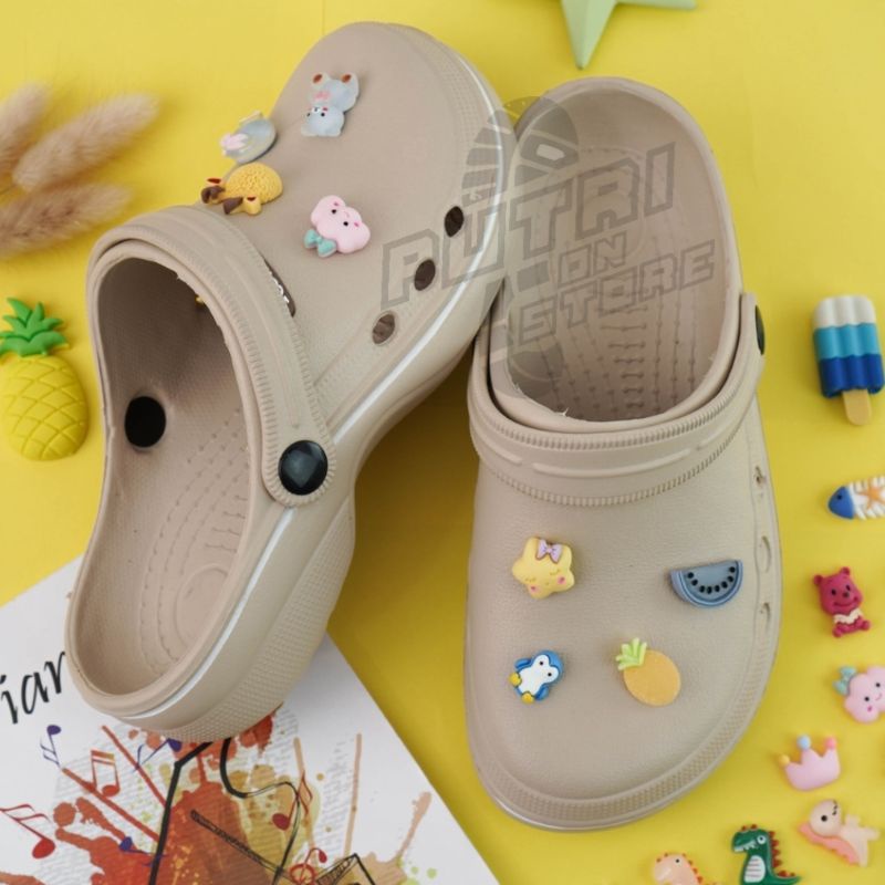 Sandal Selop Slop Pria Wanita Baim Medis Stiker 3D lucu