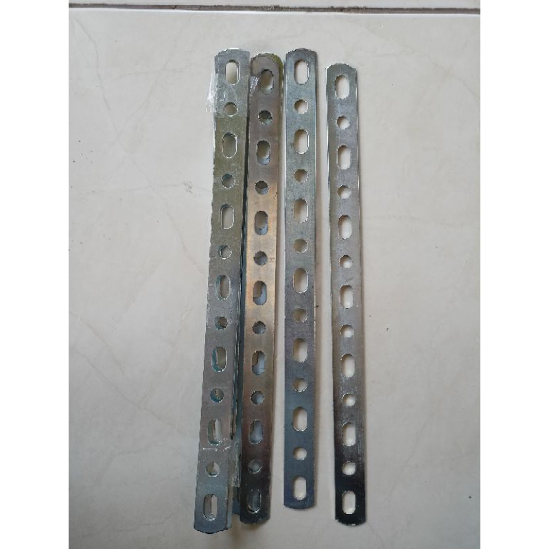 Plat besi lubang / plat braket / plat strip untuk tempat klakson dan relay