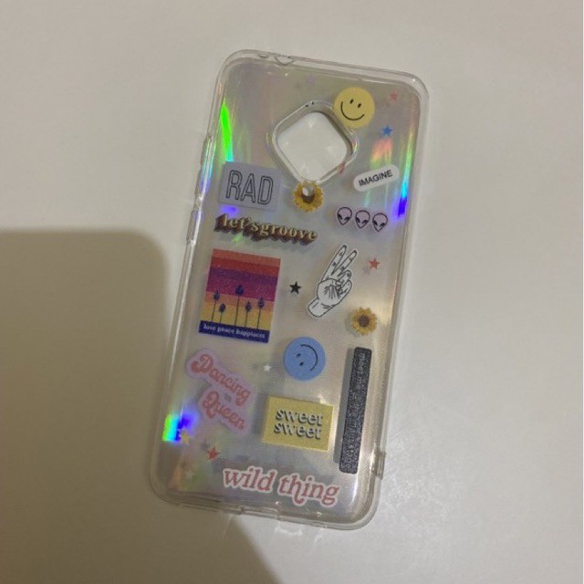 

Case Vivo S1 Pro Hologram Holo Laser Paper Kertas RAD Hipster Peace Lucu Silikon Soft Bening Clear