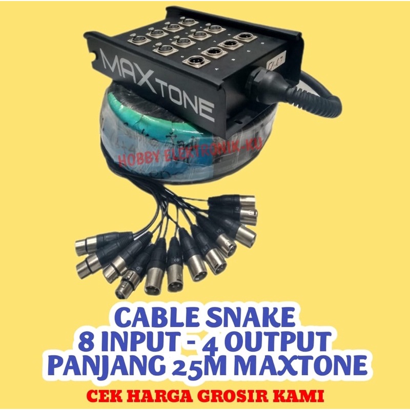 CABLE SNAKE 8 INPUT - 4 OUTPUT PANJANG 25M MAXTONE