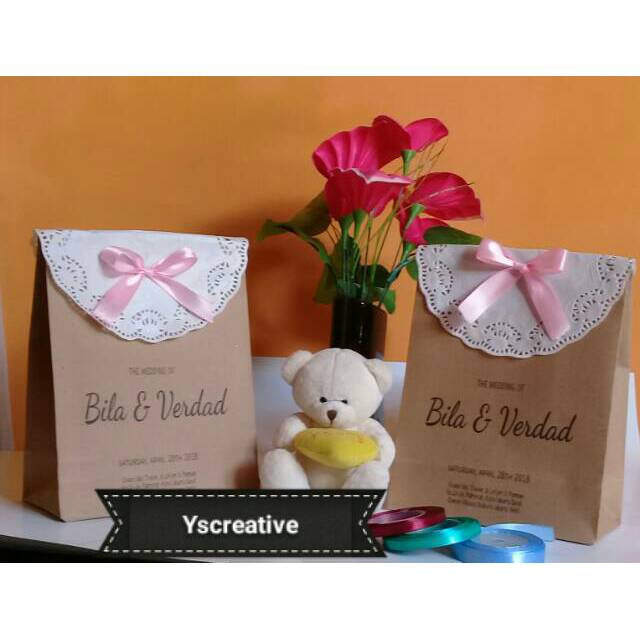 

PAPER BAG BRIDESMAIN,CUSTOM DESAIN