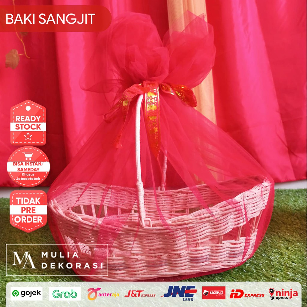 Paket Dekorasi DIY Backdrop Acara Photobooth Keluarga Sangjit Premium Baki Sangjit Shuang Xi