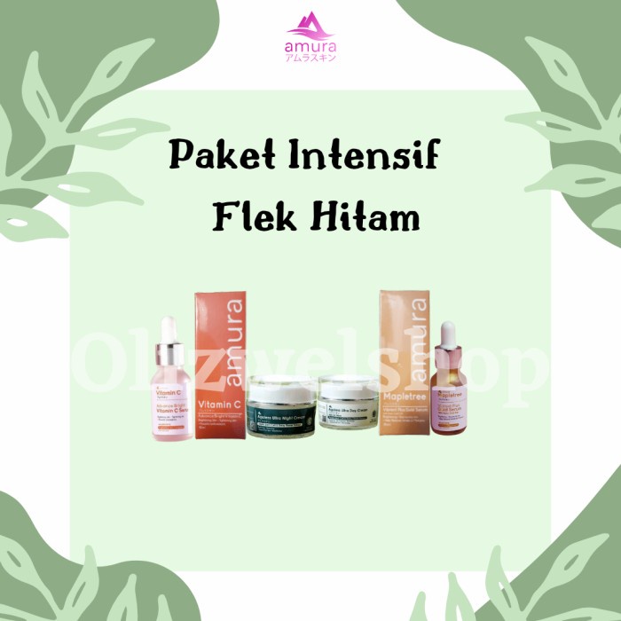 Paket Intensif Flek Hitam Amura Day Cream Night Cream Amura Krim Amura