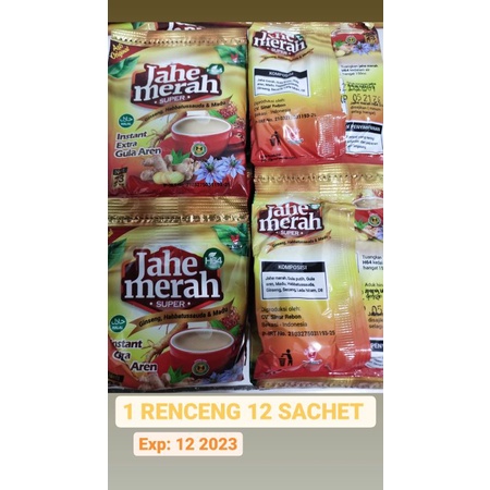 

Jahe Merah Super plus ginseng habbat madu Jahe Merah Instan extra Gula Aren