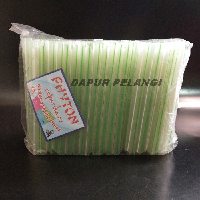 Sedotan Plastik/Sedotan MInuman/Sedotan PopIce/Sedotan Bubble Phyton 12mm