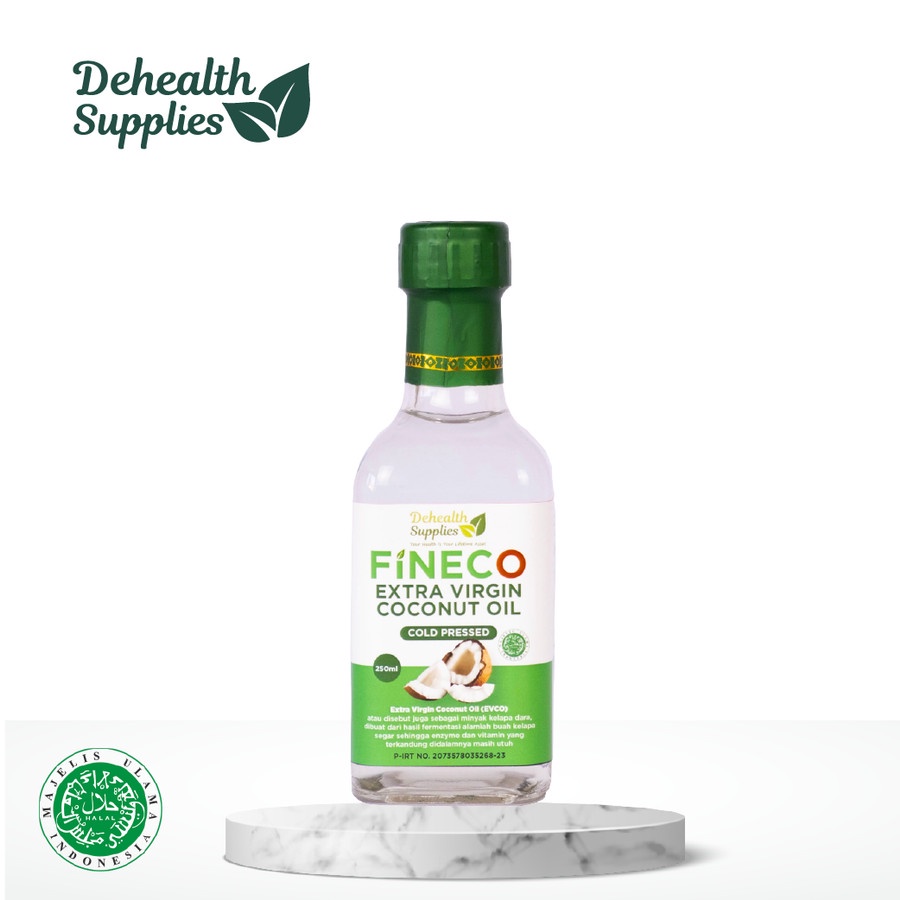 

DEHEALTH SUPPLIES - FINECO EXTRA VIRGIN COCONUT OIL ( EVCO) 250ML - MINYAK KELAPA DARA BALIKPAPAN