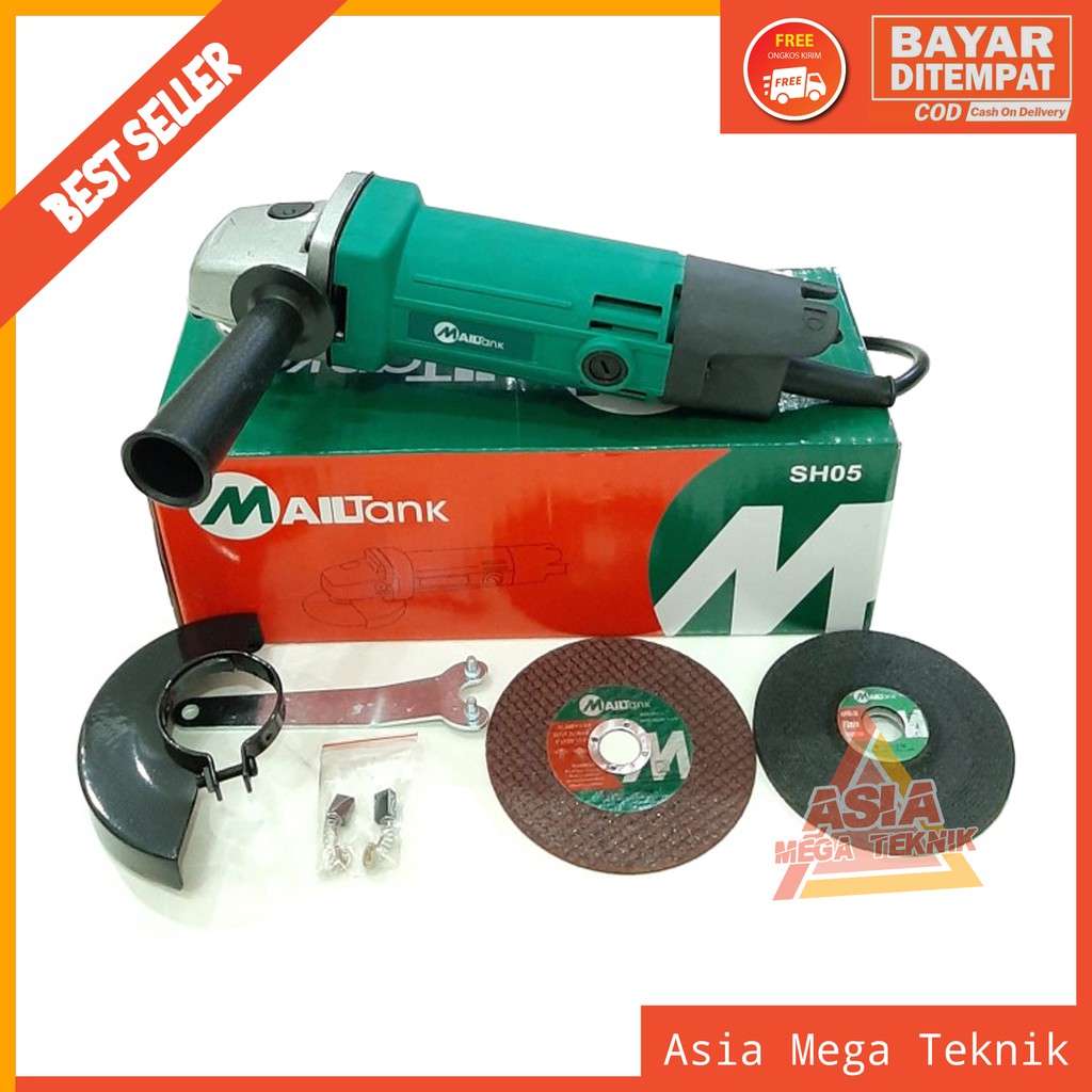 Jual Paket Mesin Gerinda Tangan Angle Grinder Mailtank Sh Free Batu