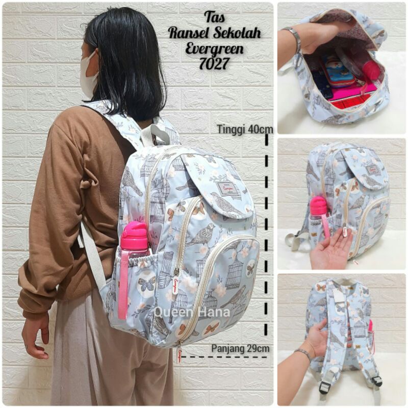 TAS EVERGREEN / TAS RANSEL SEKOLAH /TAS ANAK REMAJA