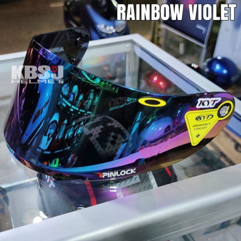 flat visor kyt r10 - flat visor kyt k2rider - flat visor kyt rc7 - flat visor kyt iridium rainbow