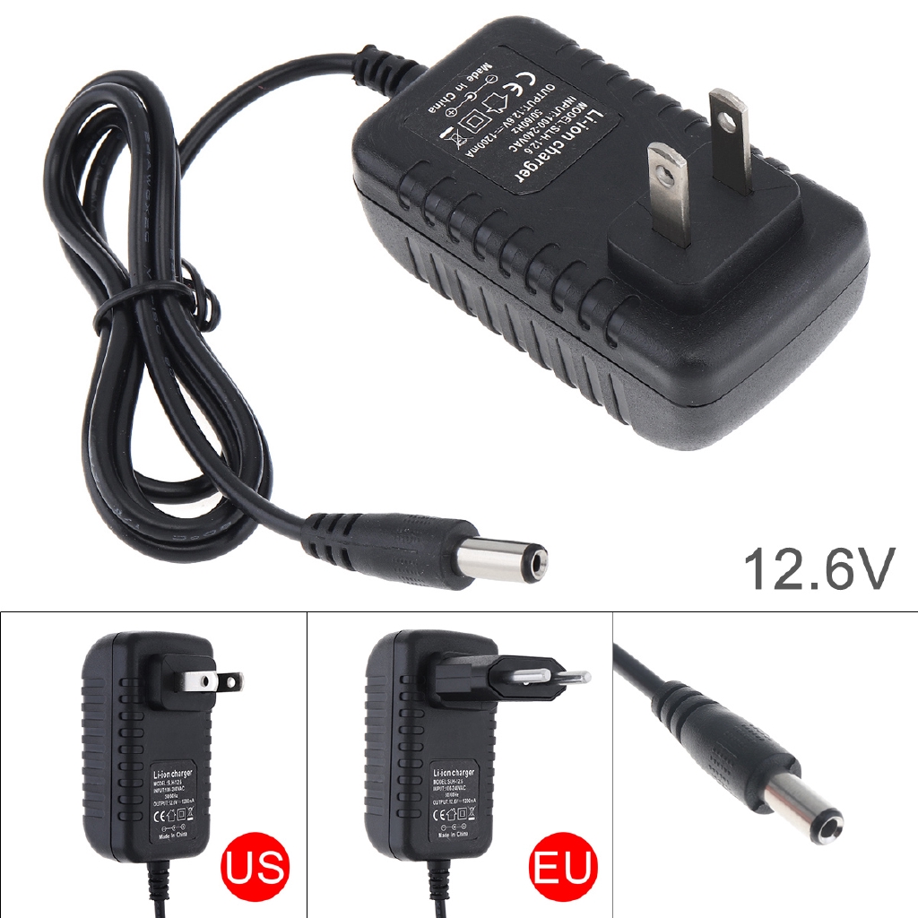 Charger Isi Ulang Baterai Lithium Portable 12.6V