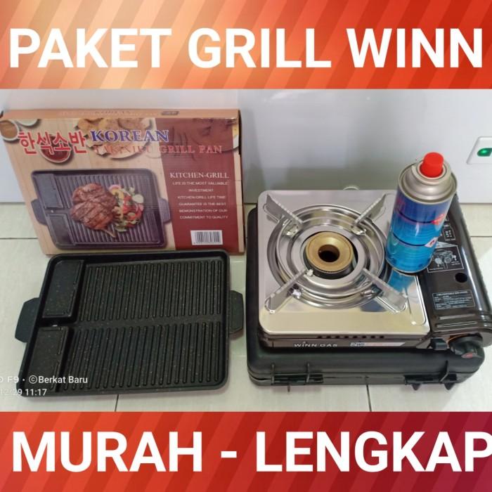 Paket Grill Hemat Kompor Portable/Korean Grill Pan Bbq/Gas Smartcook