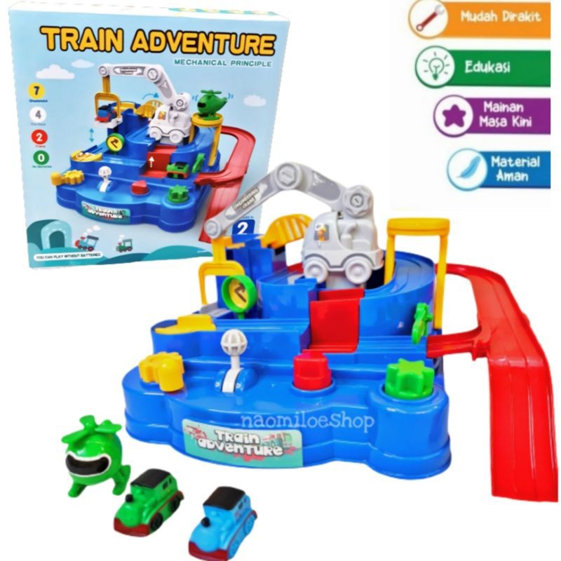 MWN Mainan Edukatif Train Adventure Mechanical Principle 2 kereta No.T901A