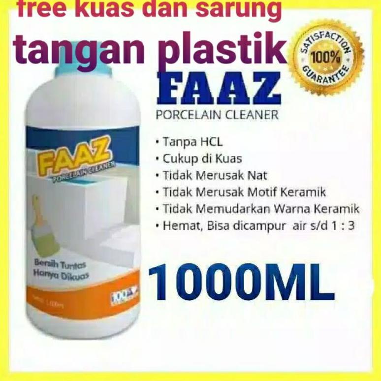 FAAZ PEMBERSIH PORCELAIN CLEANER PEMBERSIH KERAMIK KAMAR MANDI FAAZ CLEANER FAAZ 1000ML TERLARISS...